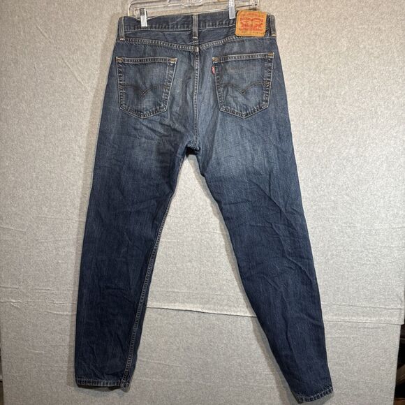 Levis 505 Jeans - Men’s - 34x34 - Blue‎ - Regular Fit Straight Leg Medium Wash - Picture 13 of 16